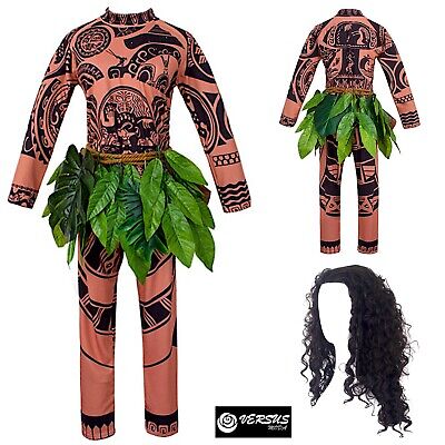 Tipo Maui Vaiana Costume Carnevale Uomo Bambino Animazione Maui Costume MAUIC13