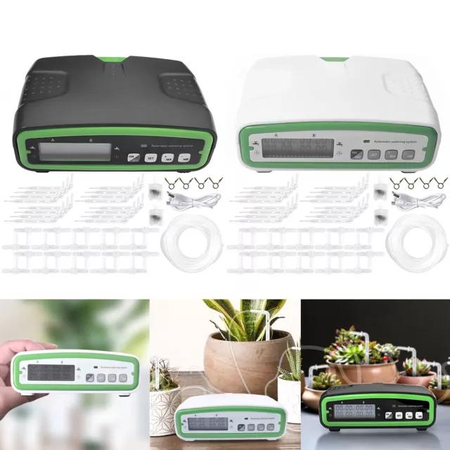 Auto Drip Irrigation Dual Pumps Automatic Watering System 30Day Programmable ♚