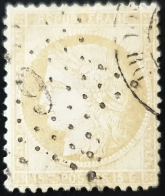 FRANCE timbre CÉRÈS N°59 BISTRE oblitéré ÉTOILE de PARIS N°6