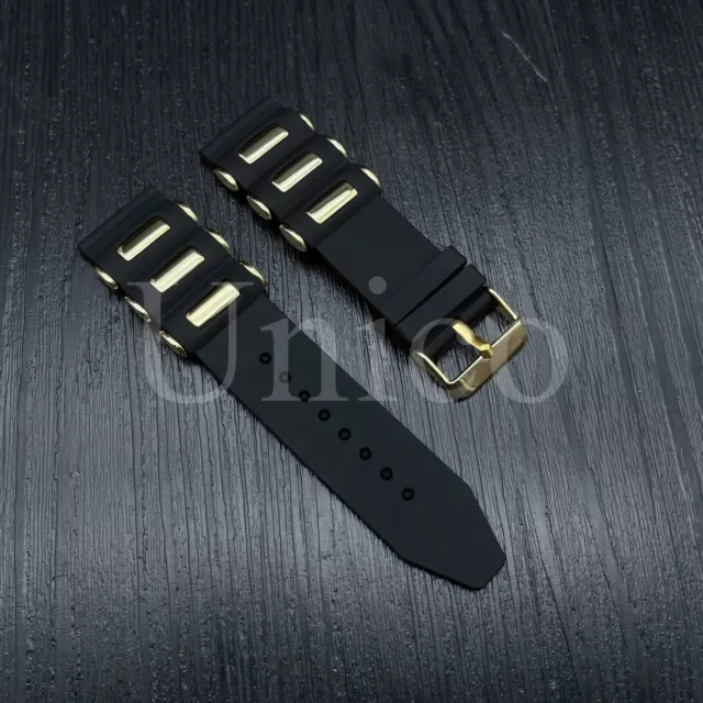 26mm Russian Diver silicon Rubber watch band strap Fits for Invicta Gold Bullet