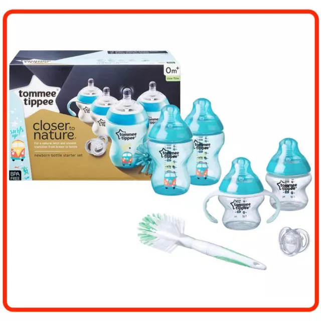 ❤ Tommee Tippee Closer to Nature Newborn Starter ESSENTIALS Set Breast Feed Teat