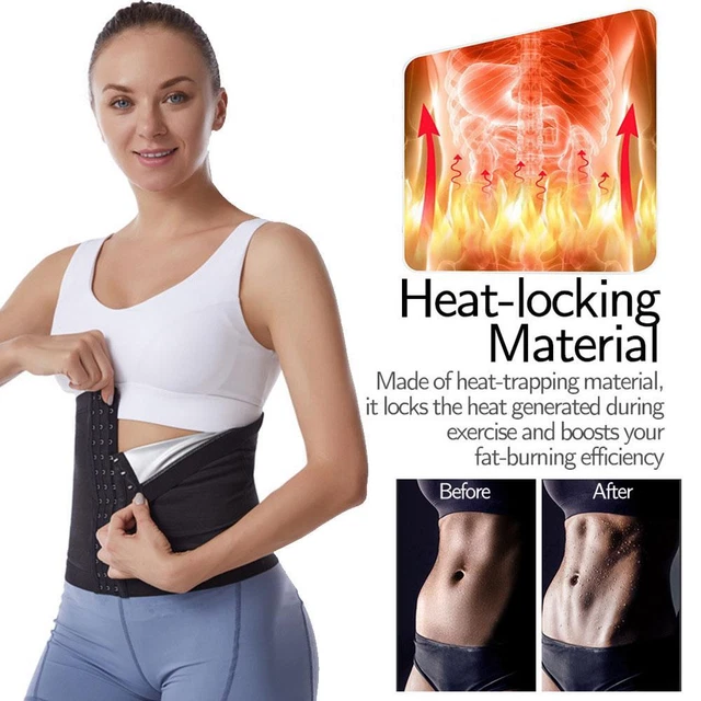 WAIST TRAINER FOR Women Sweat Trimmer Belt Stomach Fat Burner Weight