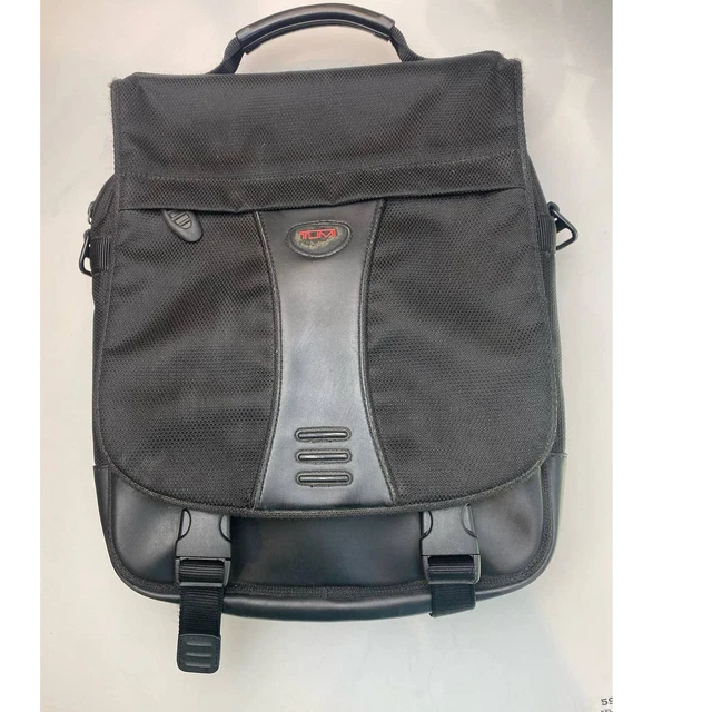 D2 Tumi Expandable Messenger Laptop Commuter Crossbody Bag Black **No Strap
