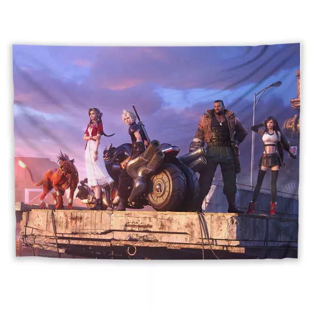 Final Fantasy VII Wandteppich Kunst Wandbehang Bettdecke Poster