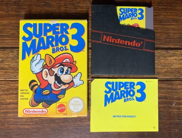 Super Mario 3 - NES Nintendo Entertainment System PAL Complete Boxed with Manual