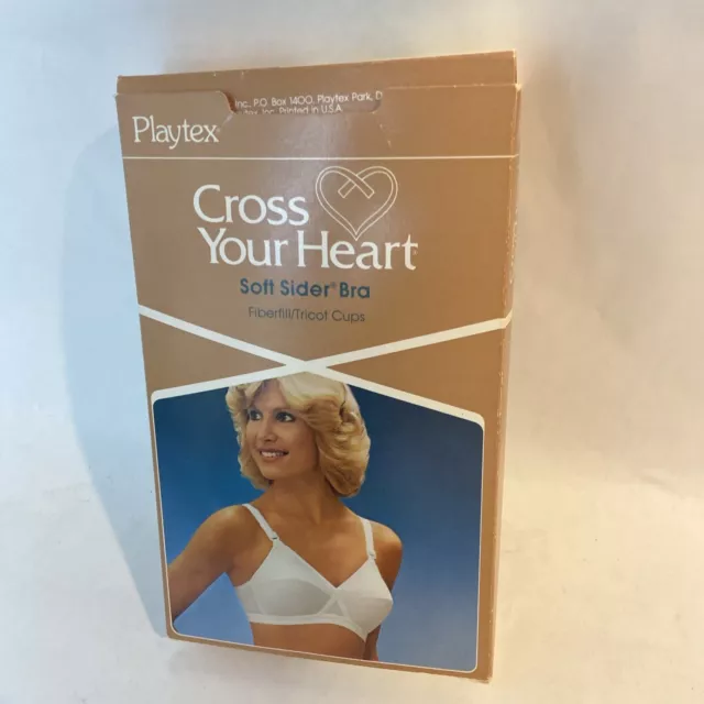Playtex Bra Cross Your Heart 32B Original Soft Spider Bra Fiberfill/Tricot Cups