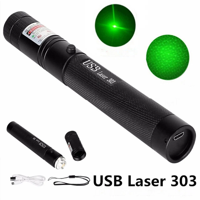 CATCHLUCK Laserpointer 1000m – USB-ladbar (Rot/Grün
