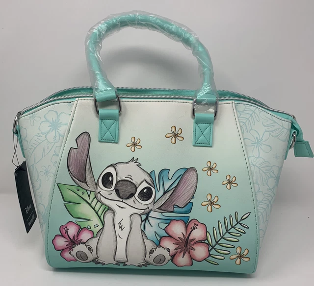 LOUNGEFLY DISNEY LILO & Stitch hibiscus tropical sketch satchel bag New
