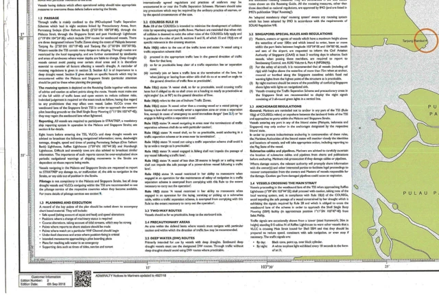 ADMIRALTY 5524 MARINERS Routing Guide Singapore Strait Western Part ...