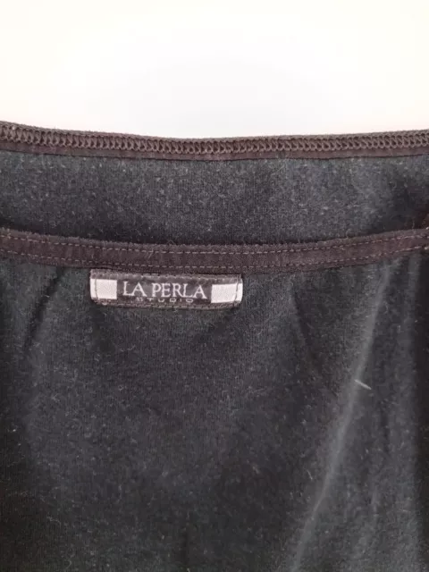 La Perla Women's T-Shirt XS Black 100% Other Sleeveless Square Neck Camisole 2