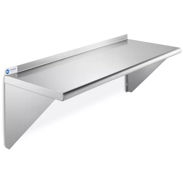 NSF Stainless Steel 18" x 48" Commercial Kitchen Wall Shelf Restaurant Shelving
