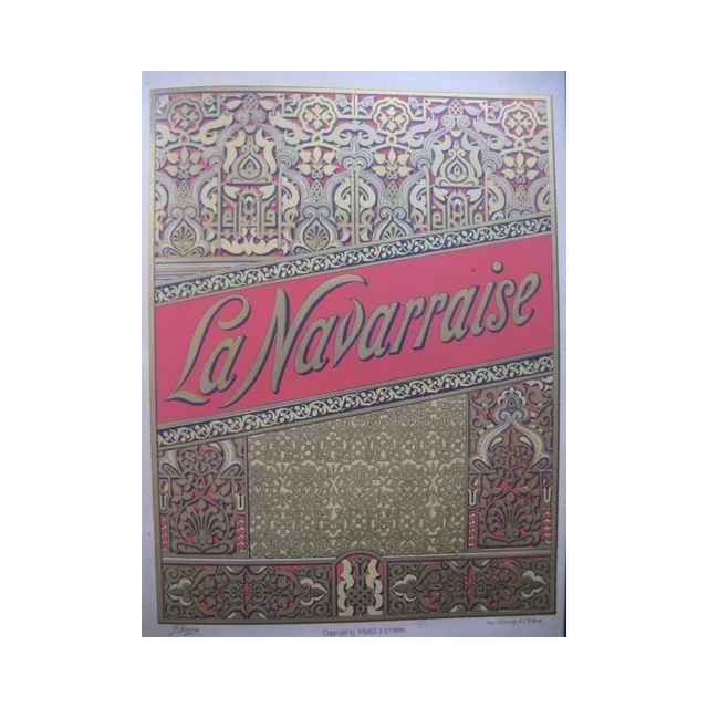 MASSENET Jules La Navarraise Opera Piano Chant 1894