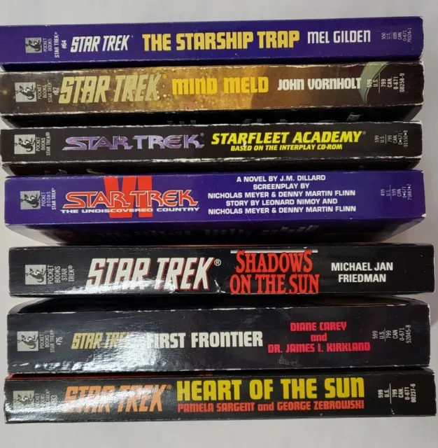 Star Trek misc lot of 7 Pocket Book Paperback Lot C