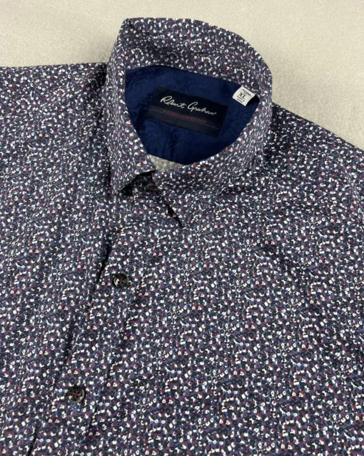 ROBERT GRAHAM Modern Americana Men’s Button Down Shirt Long Sleeve Sz XL Floral
