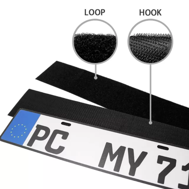 1x Support de Plaque D'Immatriculation Scratch sans Cadre Voiture 2