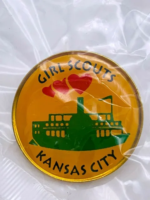 Girl Scouts Kansas City Pin 1" In Original Packaging