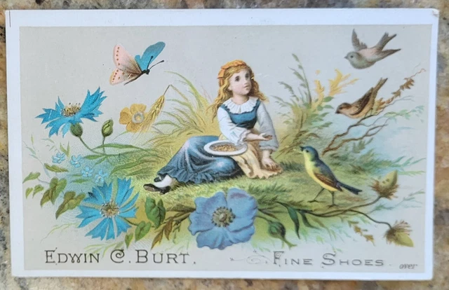 Victorian Trade Card Hudson & Howes Elmira NY Edwin Burt Fine Shoes