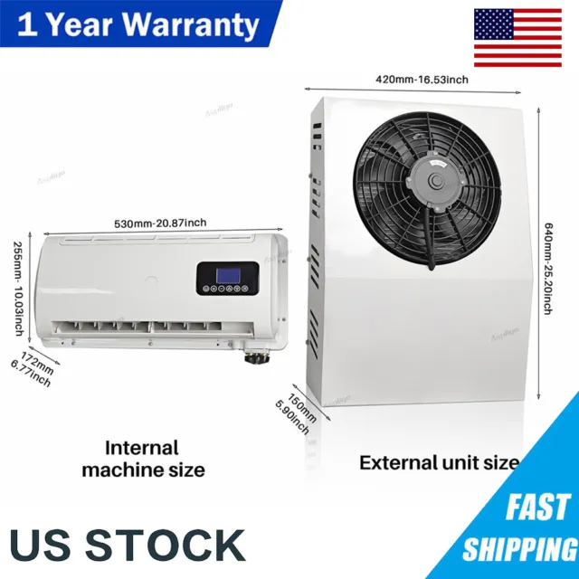 12V Truck Cab Air Conditioner Split AC Fits Semi Trucks Bus RV Caravan 12000 BTU