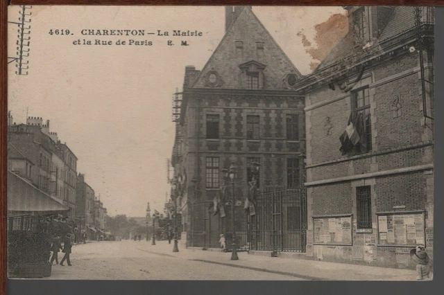 94 - CHARENTON - la Mairie et la Rue de Paris