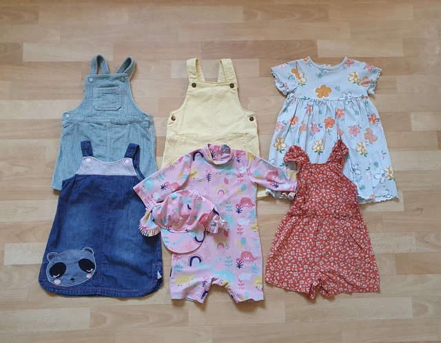 Baby Girls Clothes Bundle,Pinafore Dresses,Swimsuit,Playsuit Age 18-24 Months