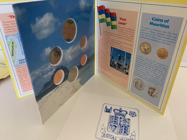 Mauritius Brilliant Uncirculated Coin Collection - 1987