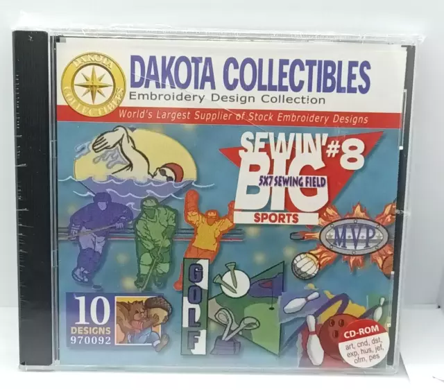 CD-ROM bordados de colección Dakota grandes deportes de costura