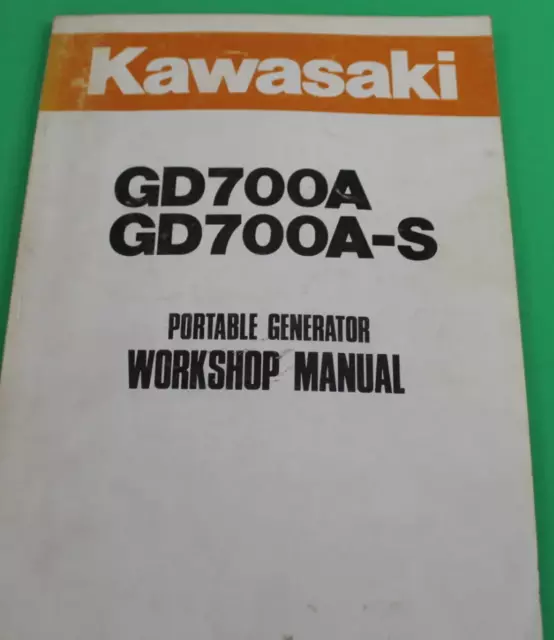Kawasaki GD700A/GD700A-S Portable Generator Workshop Manual 999242014