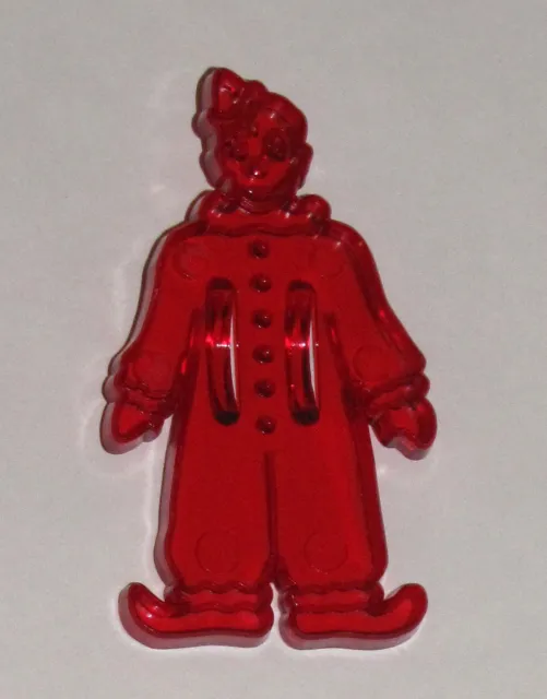 Vintage Clown Cookie Cutter Circus Carnival Birthday Decoration Clear Red D38