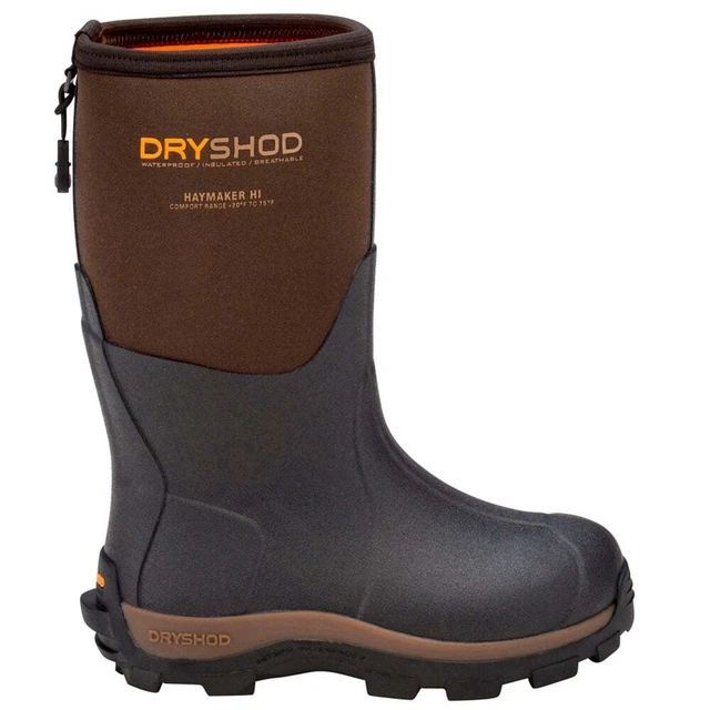 Dryshod Haymaker Farm Rain  Youth Boys Brown Casual Boots HAY-KD-BR
