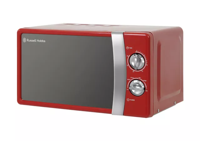 Russell Hobbs Manual Microwave RHMM701R 17L 700W Red with 5 Power Levels