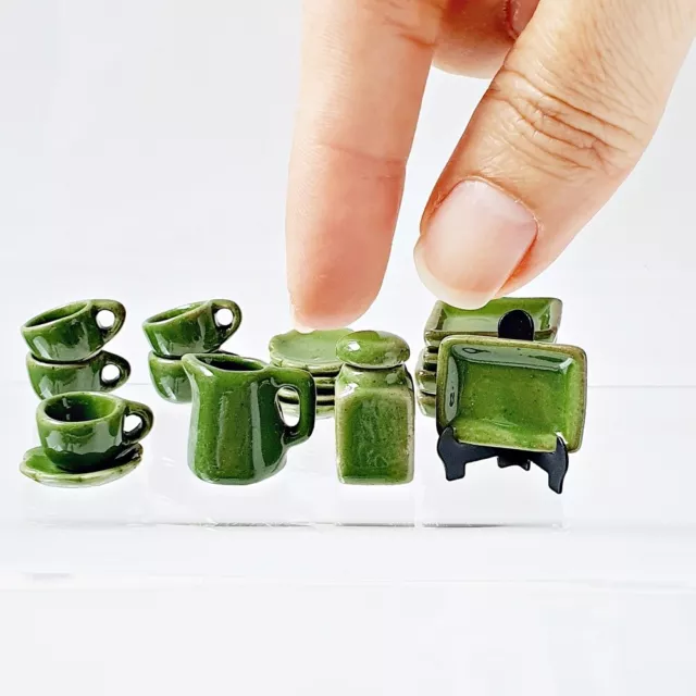 Dollhouse Miniatures Kitchen Accessories Ceramic Tableware Wholesale Lot 17Pcs