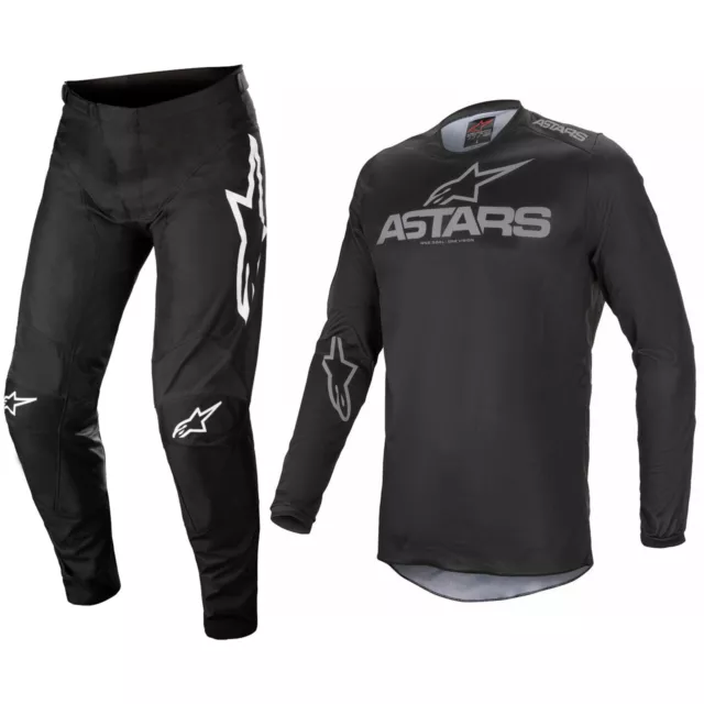 Alpinestars Kit Combo per Moto Fluido Motocross MX Pantaloni Maglia - Nero