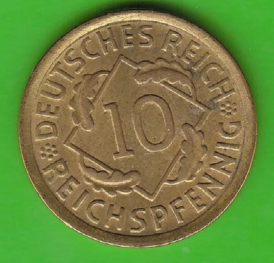 Münze Pfennig 10 Reichspfennig 1932 E besser als vz besserer Jahrgang nswleipzig