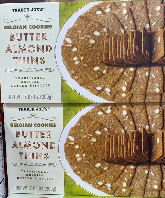 2 PACKS SET Trader Joe's Belgian Butter Waffle Cookies & Butter Almond
