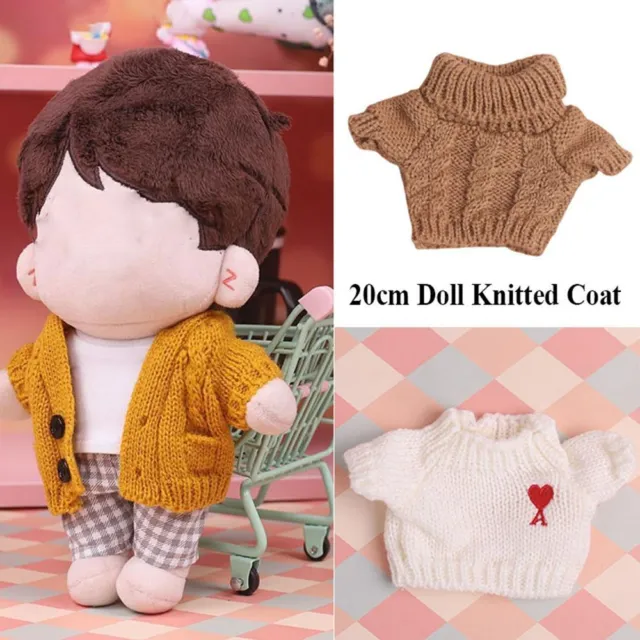 Knitted Sweater Clothes 20cm Doll Clothes Dolls Sweater Tops Doll Warm Sweater
