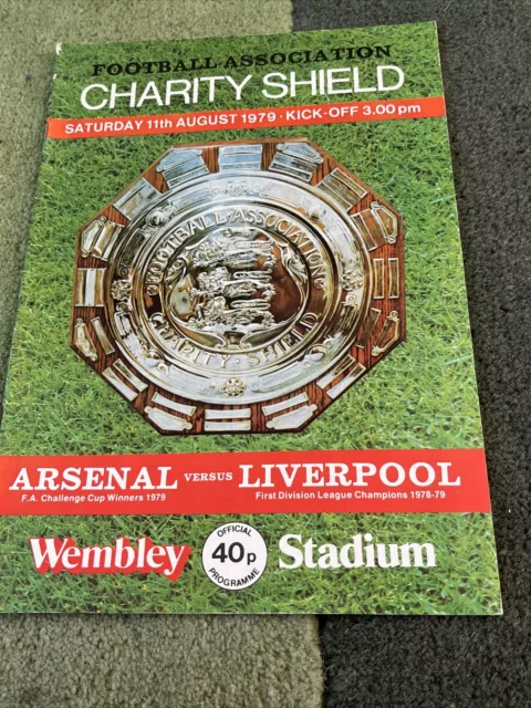 Arsenal V Liverpool 1979 Charity Shield Final Programme