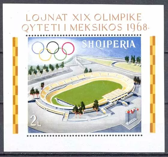 Albania 1968 Yvert nº HB 9 Deportes Olimpiadas serie completa MNH