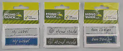 Mono Quick Label-Set Label Applikation zum Aufnähen Annähen an Mütze Accessoire