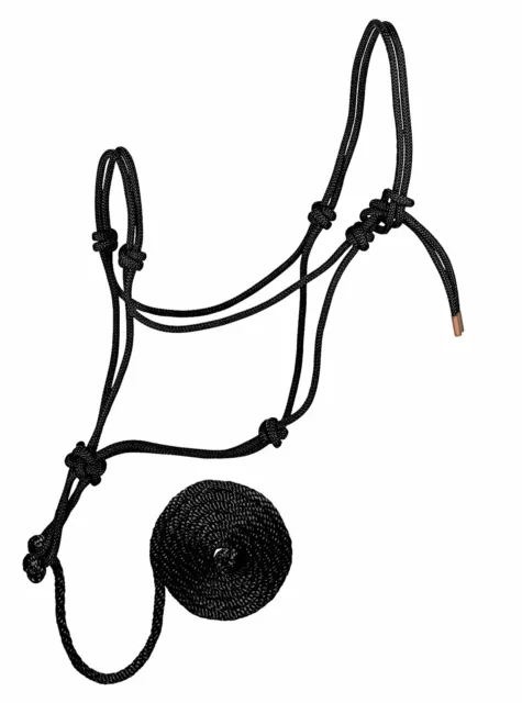 Weaver Leather Diamond Braid Rope Halter W/Lead, Average Horse, 35-7800-R1