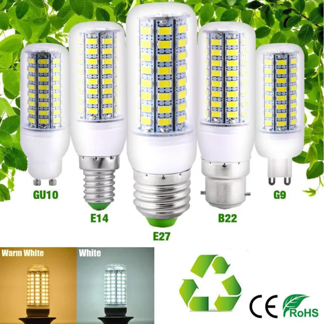3-15W LED Leuchtmittel Mais Birne Strahler Lampe Glühbirnen E27/E14/B22/G9/GU10