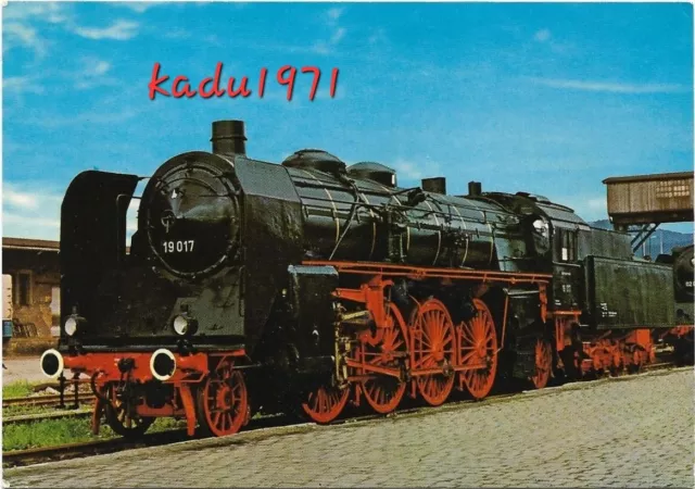 T96) AK - BR 19 017 Schnellzug Dampflokomotive in Saalfeld. 1974