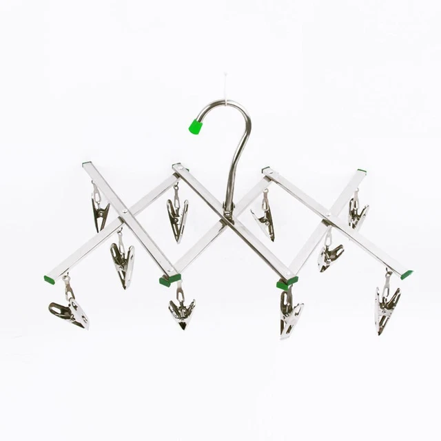 Appendiabiti per bucato portasciugatura antiruggine 10 pz/20 pz clip argento pieghevoli nuove