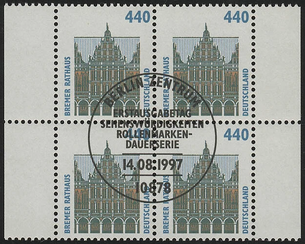 1937 SWK 440 Pf Viererblock ESST Berlin