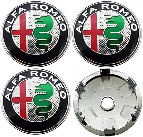 4 Cache Moyeu Centre De Roue Alfa Romeo gold 60mm