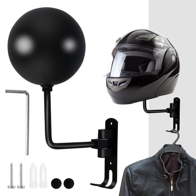 Motorcycle Helmet Rack Holder Jacket Hat Display Stand Wall Mount Hook Hanger