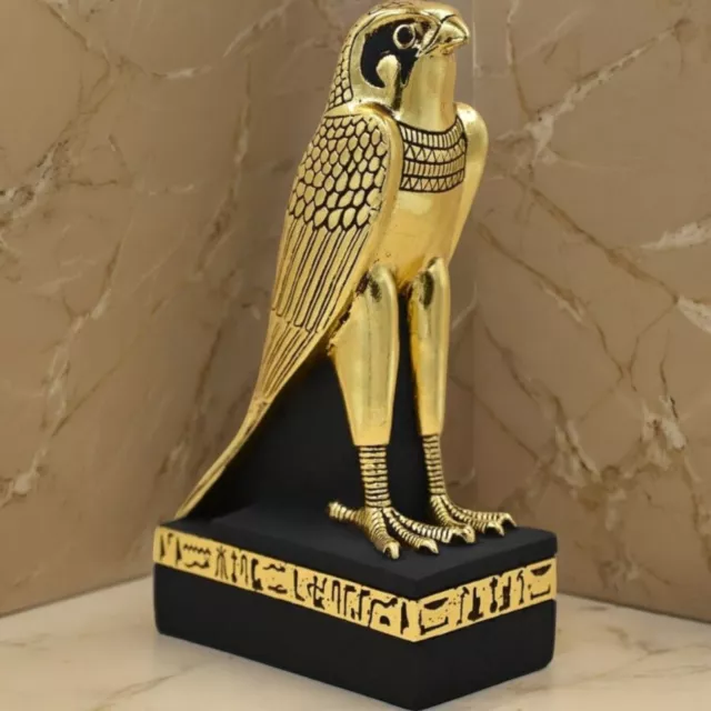 RARE ANCIENT EGYPTIAN ANTIQUES Statue Golden Of God Horus Falcon Pharaonic BC