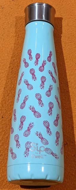 Sip Swell Vacuum Insulated Stainless Steel Water Bottle 15 oz Pineapple Bliss