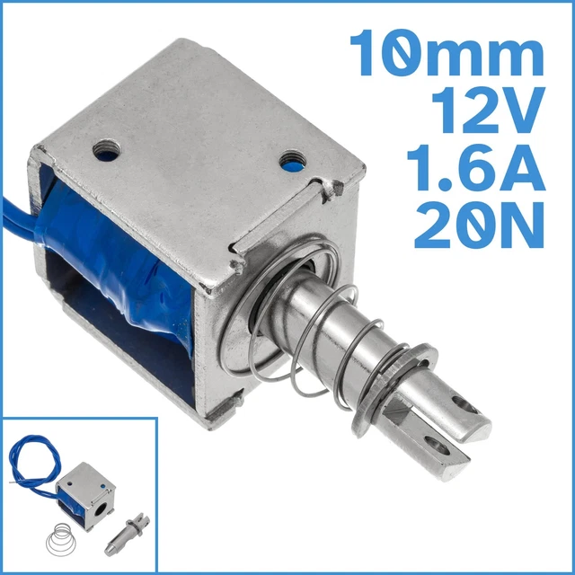 12V DC 1.6A 20N Solenoid Valve Push Pull Linear Stroke