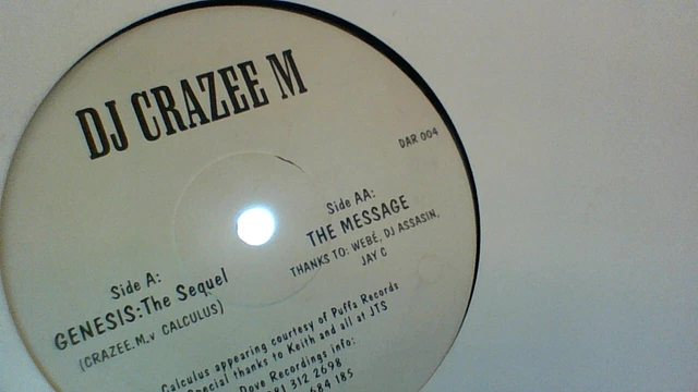 DJ Crazee M - Genesis: The Sequel / The Message - Dove Recs 1994