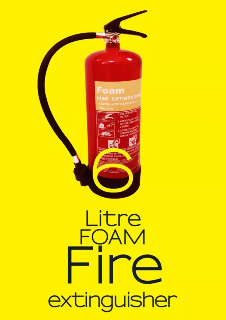 6 Lite FOAM (AFFF) Fire Extinguisher (6L/6LTR) - Bsi KITEMARKED